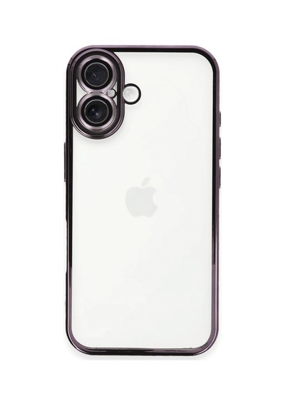 Apple iPhone Uyumlu,  16 Plus Kılıf Razer Lensli Silikon - Mor