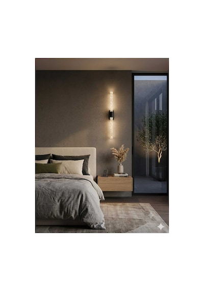 Bubblelight Large 51 Cm Modern Tasarım Led Aplik - Duvar Lambası - Siyah - Elektrikli - Günışığı Siyah