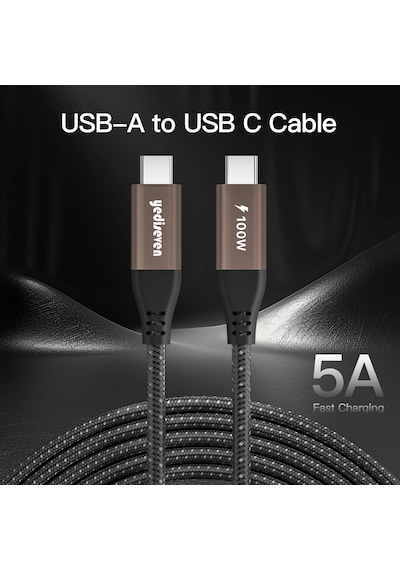Yediseven Fishbone Type-C To Type-C 100W Hızlı Şarj Kablosu 1 M