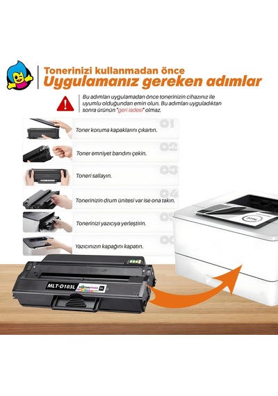 Samsung Mlt-d103l Uyumlu Toner 1 Koli 20'li Paket / Ml2950 / Ml2955 / Scx-4726 / Scx-4729 / Ml2951