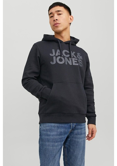 Jack & Jones Erkek Kapüşonlu Siyah Sweatshirt - 12152840 001