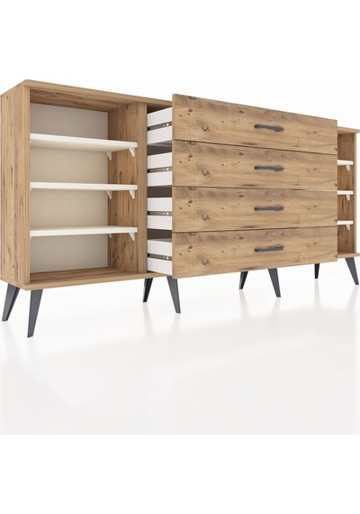 Arges Konsol 6 Raflı 4 Çekmeceli 176x30x83 Çam-aytaşı/çam Aytaşı/çam Arges Konsol 6 Raflı 4 Çekmeceli 176x30x83 Çam-aytaşı/çam Aytaşı/çam