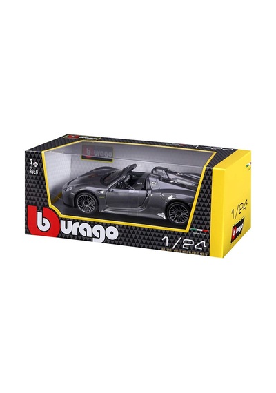 Burago 1/24 Ölçek Porsche 918 Spyder Model Araba Sarı