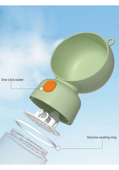 Kedi Köpek Evcil Hayvan Portatif Seyahat Amaçlı Suluk Ve Mama Kabı - 400 Ml + 180 Ml