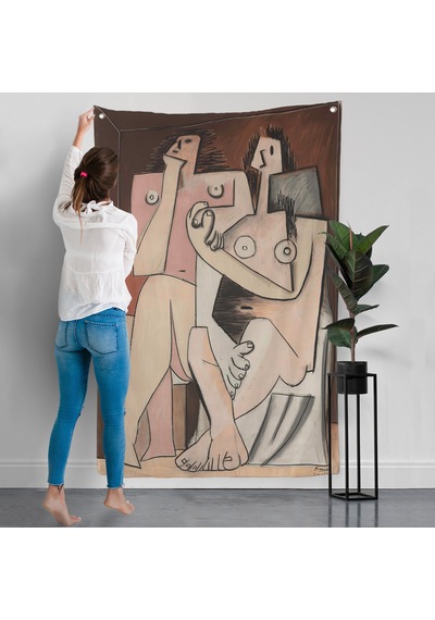 Pablo Picasso - Adam Ve Kadın Soyut Duvar Örtüsü - Homme Et Femme-7329