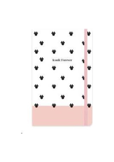 Minnie 13x21 80 Yaprak Çizgili Ciltli Lastikli Defter - Iconic No-color