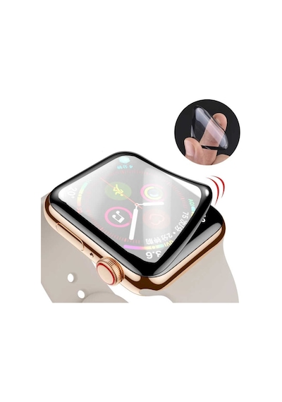 Kilifone - Apple Uyumlu  Watch 7 45mm - Ekran Koruyucu Mat Eko Pmma Pet Saat Ekran Koruyucu - Şeffaf
