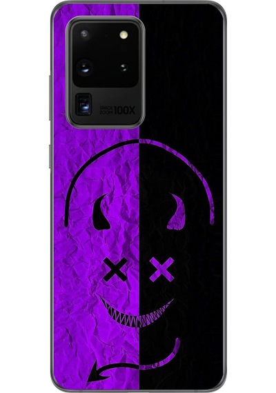 Samsung Galaxy S20 Ultra Uyumlu Şeffaf Kılıf Devil 3 Tasarımlı