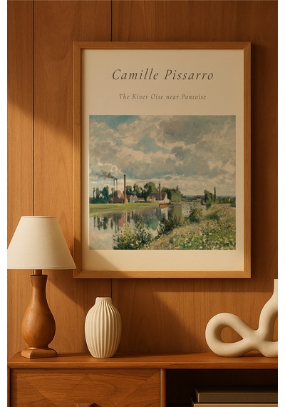 Camille Pissarro Doğal Ahşap Çerçeveli Poster, Dekoratif Sanatsal Duvar Tablosu