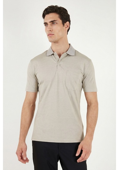 Buratti Pamuklu Regular Fit Göğüs Cepli Düğmeli Polo T Shirt Erkek Polo T Shirt 4565001 Çağla