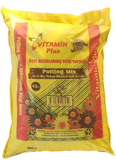 Vitamin Plus Özel Karışım Perlit Katkılı Bitki Toprağı 40 Lt Salo