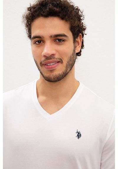 U.S. Polo Assn. Erkek T-shirt G081gl011.000.948343 Beyaz