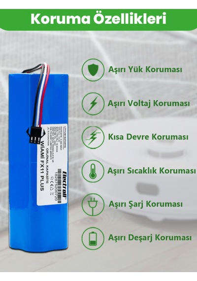 Wiami Fx11 Plus Batarya 5.200mah Pil Robot Süpürge Batarya