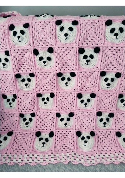 Panda Bebek Battaniyesi Ve Oyuncak Beyaz - Pembe