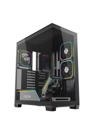 Fazeon F14 750w 80+ Bronze Tempered Glass Mesh 4x Argb Fanlı Type-c Siyah Atx Bilgisayar Kasası