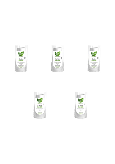 Roll-up Doğaya Dönüş Ekolojik Doğal Kağıt Karton Bardak - 7oz - 10'lu 5 Paket 50