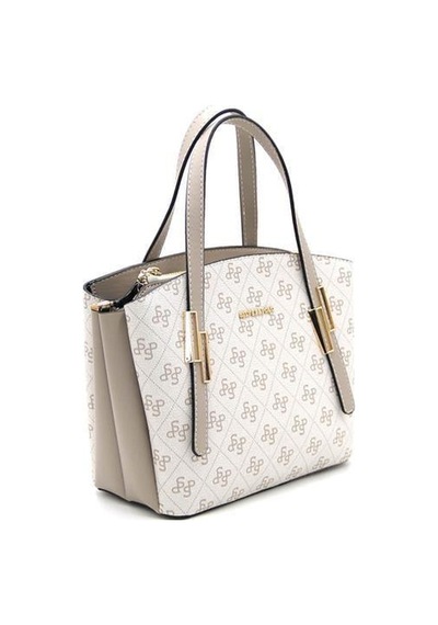 Silver Polo Sp1021 Kadın El Çantası Monogram Bej-kum