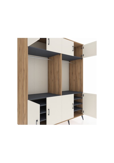 Kronos Gardrop 10 Raflı 8 Kapaklı 2 Askılı 176x59x221 Çam-aytaşı/antrasit Aytaşı/antrasit Kronos Gardrop 10 Raflı 8 Kapaklı 2 Askılı 176x59x221 Çam-aytaşı/antrasit Aytaşı/antrasit