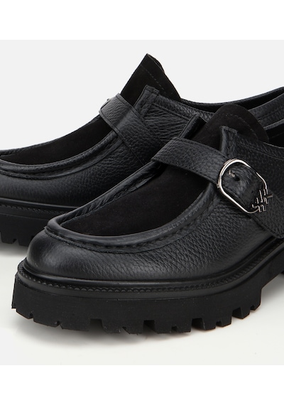 Hotiç Kadın Deri Siyah Toka Detaylı Günlük Loafer 01ayh318360a100 01ayh318360a100 Siyah