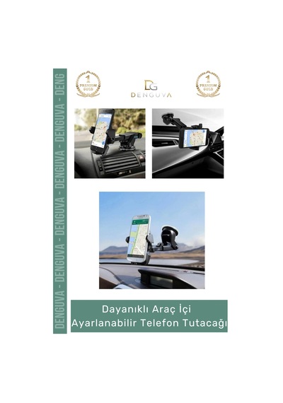 Otoiçitutacağı Güçlü Vantuzlu Cam Torpido Uyumlu Silikon Pedli Çizilmez Sağlam Oto Araba Içi Telefo