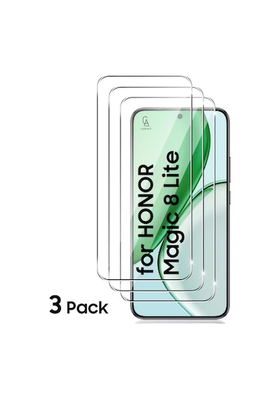 Honor Magic 8 Lite Ile Uyumlu Ekran Koruyucu Şeffaf Temperli Kırılmaz Cam Ekran Koruyucu 3 Adet