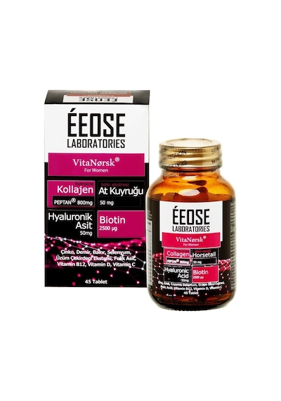 Eeose Collagen Tablet Kollajen Hyaluronik Asit Atkuyruğu