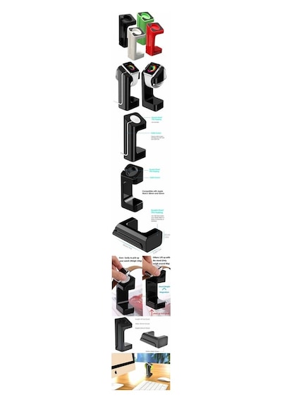 Apple Uyumlu iOS Watch 3 S3 Seri 3 42 Mm Masaüstü Şarj Standı Dock