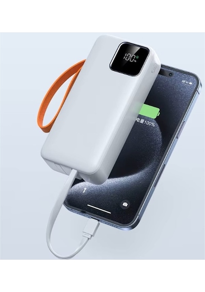 Kendinden Kablolu 30.000 Mah Powerbank Siyah