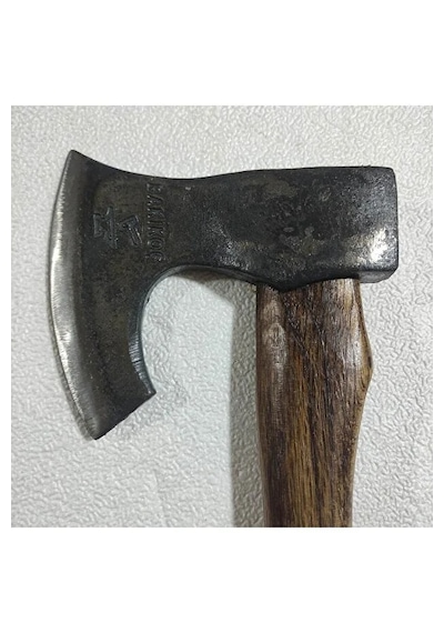 Özel El Yapımı Vernikli Saplı Balta Dövme Çelik Nacak Özel Yapım 1120 Gram Ağırlıkta Keskin Kamp Baltası