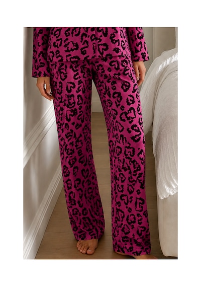 Fit Women Kadın Bürümcük Tam Boy Lila Pijama Takımı