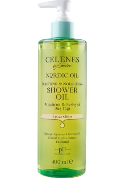 Celenes Nordic Oil Hassas Ciltler için Besleyici Duş Yağı 400 ML