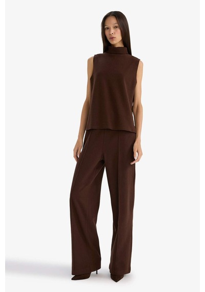 Defacto Wide Leg Geniş Bol Paça Pantolon G4282ax25wnbn341 Kahve-bn341