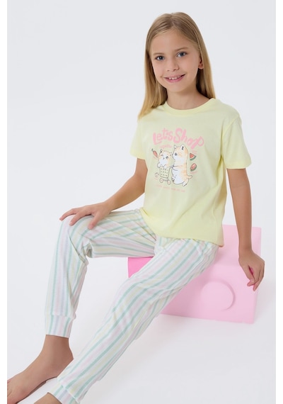 Arnetta Kız Çocuk Sarı Pijama Takım Sarı