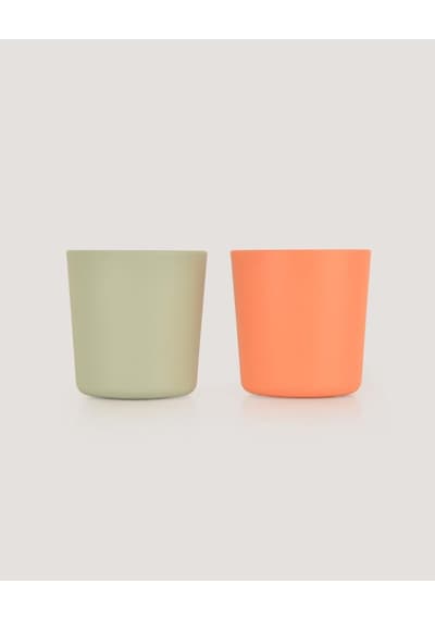 Mini Bebek Bardakları 2'li Peach - Sage Green