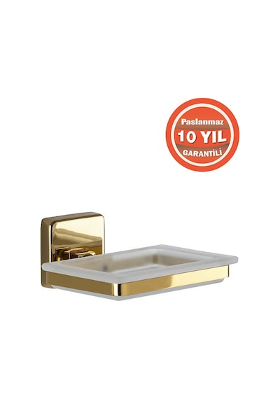 Çelik Banyo Paslanmaz Pirinç Montajlı Kumru Sabunluk Altın Gold