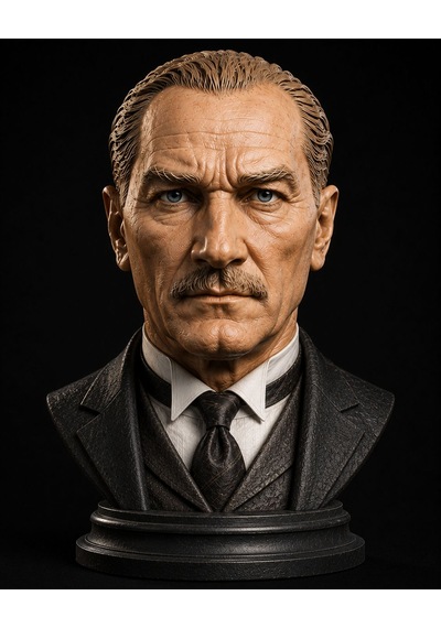 Atatürk Özel Seri Reçine Baskı 7cm Figür