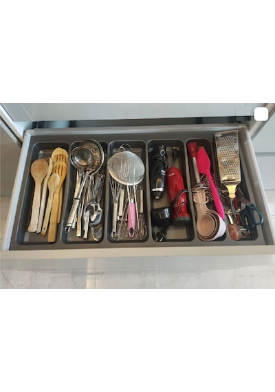 Gri Renk Çekmece Içi Kepçelik 85x49 Cm 80x40 Ölçülerine Kadar Kesilebilir Gri