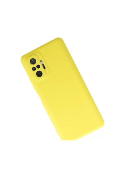 Newface Xiaomi Redmi Note 10 Pro Kılıf Nano İçi Kadife Silikon - Sarı