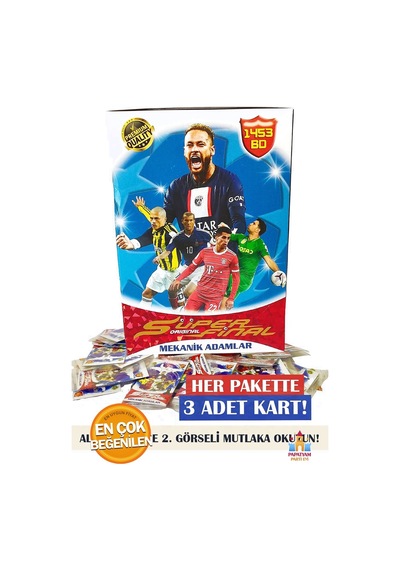 Futbolcu Kartları 50 Paket Süper Final Mekanik Adamlar Serisi
