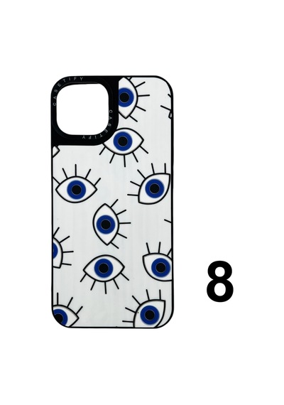 Nettech Apple Uyumlu iPhone 13 Casetify Kabartmalı Arka Koruma Kılıf - Karışık Renk Karışık Renk