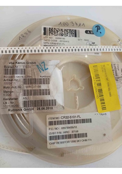 Rc12065k10 5k1 1206 Asj Smd Direnç 500 Adet