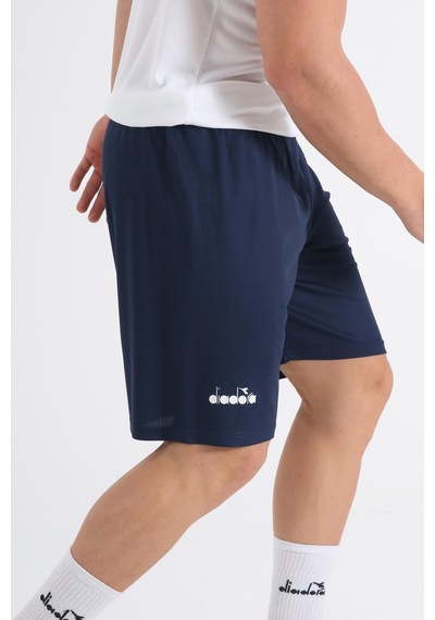 Diadora Enine Kareli Antrenman Şortu Lacivert
