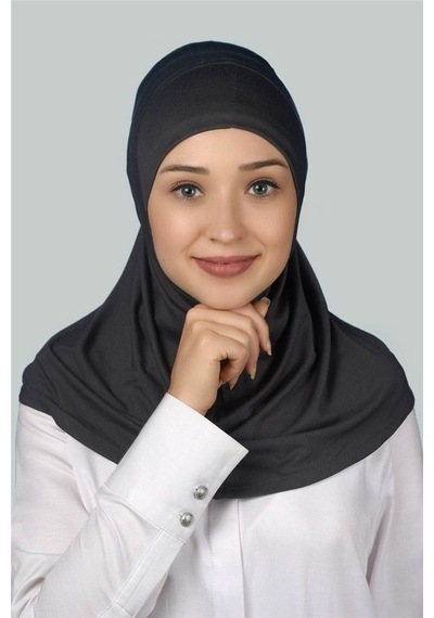 Altobeh Hazır Türban Pratik Eşarp Tesettür Hijab - Namaz Örtüsü - Füme
