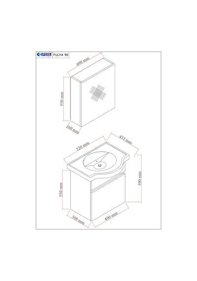 Karen Banyo Fulya 50 Cm Mdf Lavabolu Aynalı Banyo Dolabı Seti Seramik Lavabo Dahil Beyaz Mdf Beyaz Karen Banyo Fulya 50 Cm Mdf Lavabolu Aynalı Banyo Dolabı Seti Seramik Lavabo Dahil Beyaz Mdf Beyaz