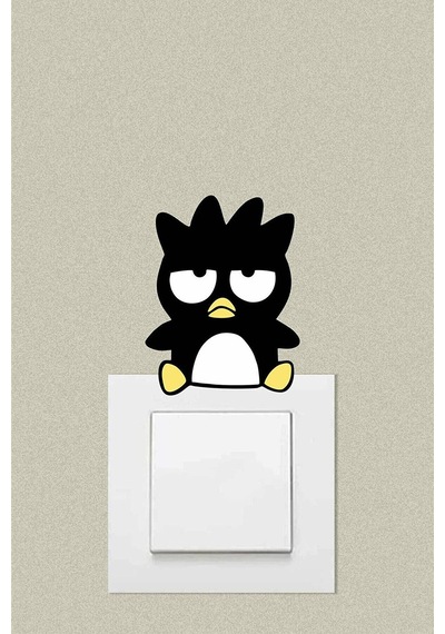 Sevimli Badtz-maru Çocuk Odası Dekoratif Priz Sticker 13x10 Cm
