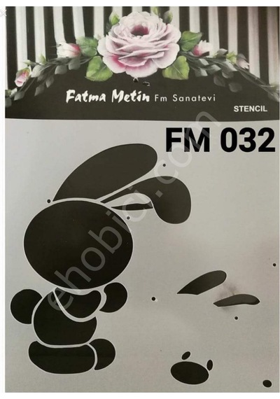 Fatma Metin Serisi - Boyutlu Stencil 032 20X20 Cm