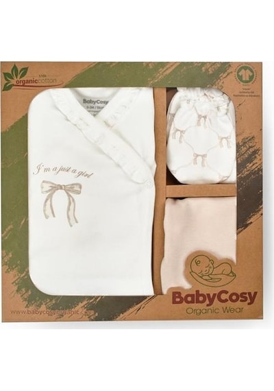 Babycosy Organic Wear Bebek 5'li Set %100 Organic Pamuk Yenidoğan Serisi - Csy8173 Taş