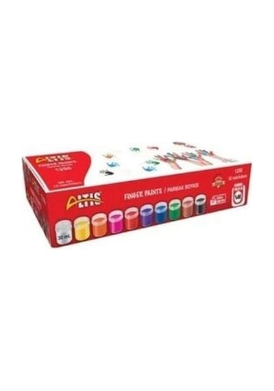 Altis Parmak Boyası - 10 Renk, 30 Ml X 10 Adet, Su Bazlı, Zararsız Ve Kolay Temizlenebilir Karışık