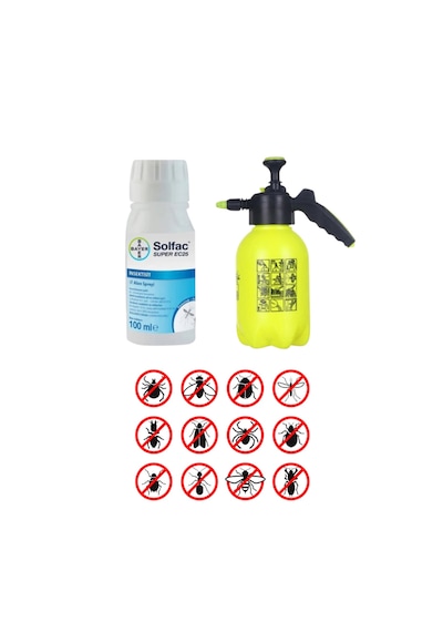 Bayer Bahçe Seti Solfac Süper 100 Ml +  2 L Basınçlı Pompa 90 Gün