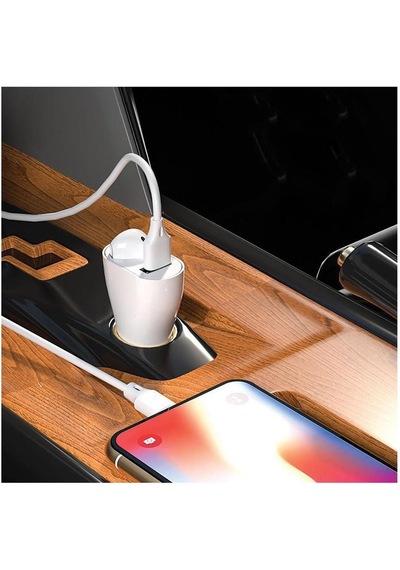 Mf Product Jettpower 0180 Araç Şarjı & Mono Bluetooth Kulaklık Beyaz